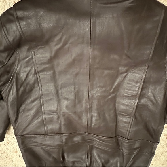 Men’s Brown REAL Leather jacket Size Small NWT - Picture 13 of 16